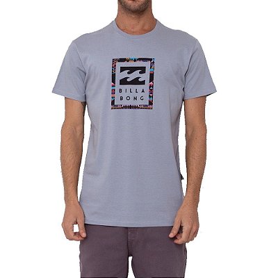 Camiseta Billabong United Stacked I Masculina Cinza