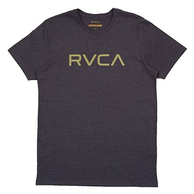 Camiseta RVCA Big RVCA Masculina Cinza Escuro