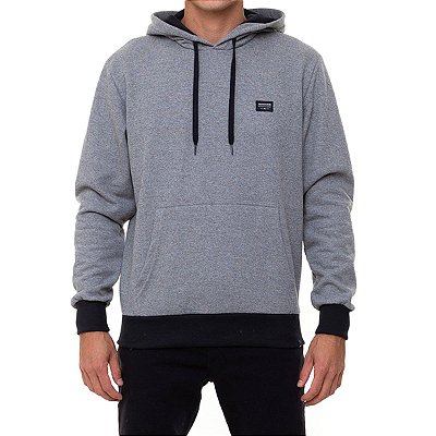 Moletom Quiksilver Fechado Patch Masculino Cinza