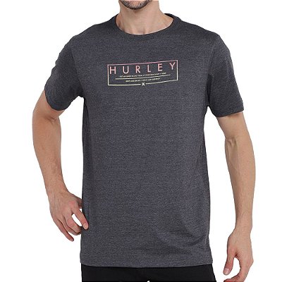 Camiseta Hurley Silk Established Masculina Preto Mescla