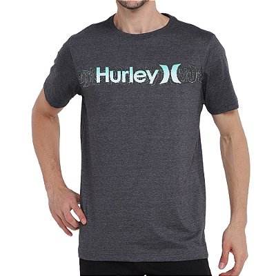 Camiseta Hurley Silk O&O Cascade Masculina Preto Mescla