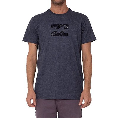 Camiseta Billabong Team Wave I Masculina Cinza Escuro