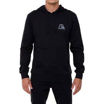 Moletom Quiksilver Fechado Logo Chest Masculino Preto