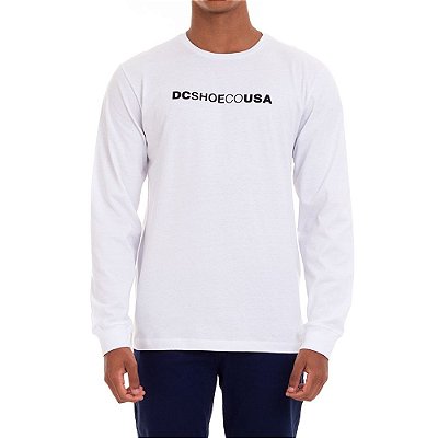 Camiseta DC Shoes Manga Longa Dcshoeco Masculina Branco