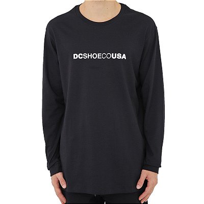 Camiseta DC Shoes Manga Longa Dcshoeco Masculina Preto