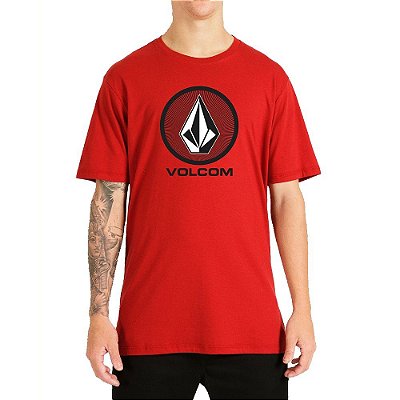 Camiseta Volcom Crypticstone Masculina Vermelho