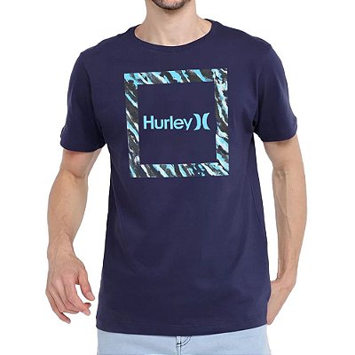 Camiseta Hurley Silk Frame Masculina Azul Marinho