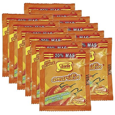 Amarillin  31,2g Sachê - Aji Amarillo moído da Sibarita - 12 unidades