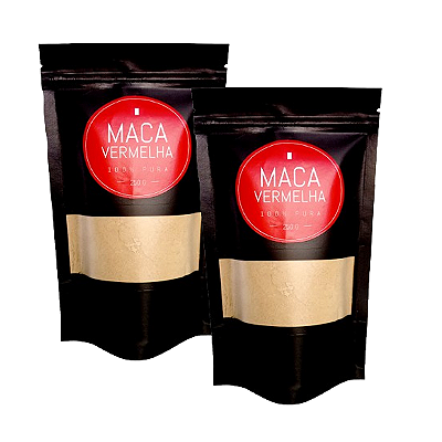 kit 2 Maca Vermelha Peruana Orgânica 100% Pura Fitness em Pó  250g