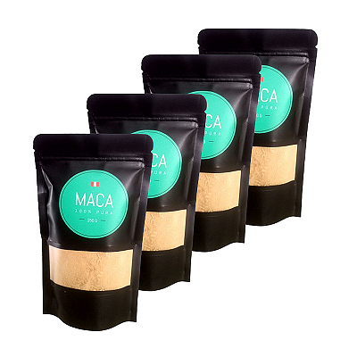 Kit 4 Maca Pura Peruana Orgânica 100% Pura Fitness em Pó  250g