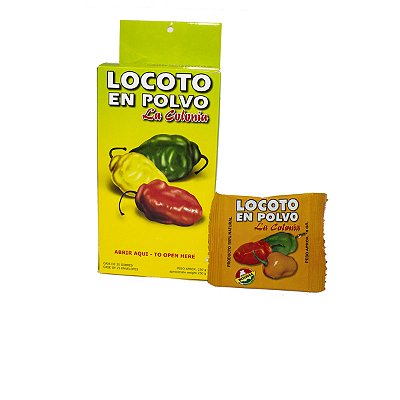 Locoto en Polvo / Rocoto Em Pô / Pimenta La Colonia caixa com Sachês 10g - Produto Boliviano