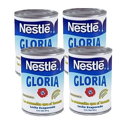 Leite Evaporado / Leche Evaporada Gloria Nestle 390g 04 Unidade.