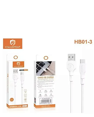Cabo USB para Tipo C HB01-3 Carregamento Rápido Dados