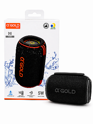 Caixa de Som Bluetooth SM33B α’GOLD 5W Portátil IPX6 Resistente à Água