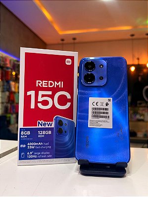 Redmi 15C 128GB 8GB RAM – Tela 6,9” e Bateria 6000mAh