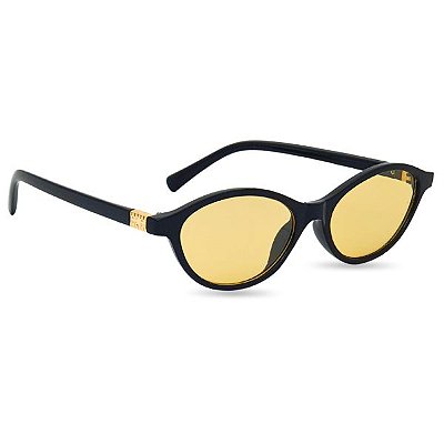 Óculos de Sol Amelie Preto com Lente Amerela