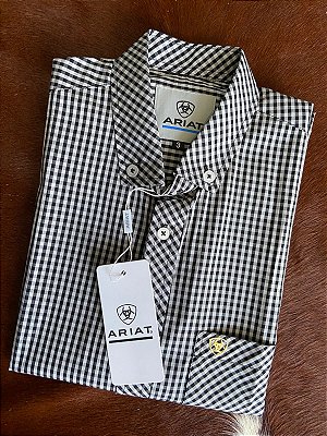 Camisa Ariat Xadrez Manga Curta