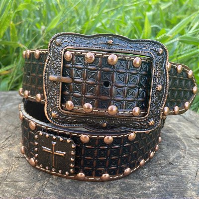 Cinto Marrom de Cruz simples