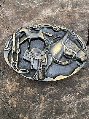 Fivela Infantil Bronze Cavalos