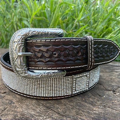 Cinto Marrom Pedraria