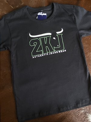 Camiseta 2K Jeans Preto/ Verde