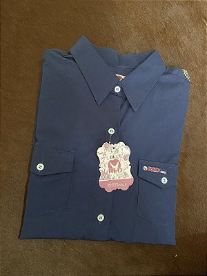 Camisete Red Western Azul marinho com strass costas