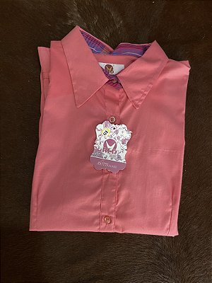 Camisete Red Western Rosa Pink com strass mangas