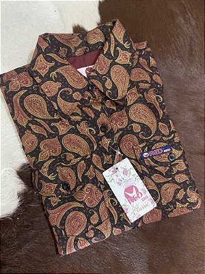 Camisete Red Western Estampada Marrom