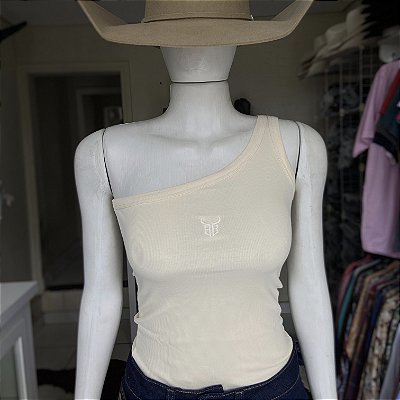 Regata Bull Brand nula manga canelado creme