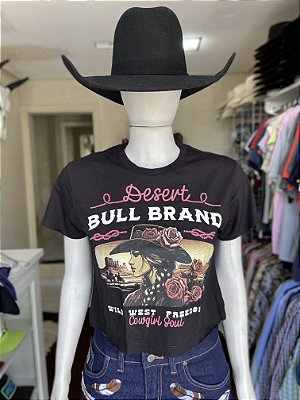 Cropped Bull Brand Preta