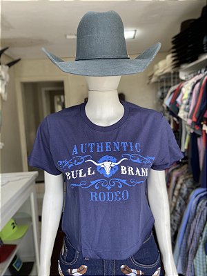 Cropped Bull Brand Azul marinho