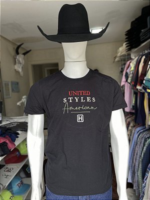 Camiseta Houston Preta United Styles American