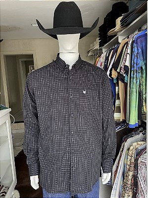 Camisa Bull Brand Manga Longa Xadrez