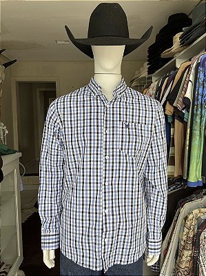 Camisa Bull Brand Manga Longa Xadrez