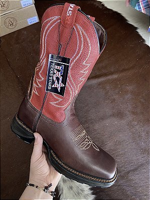 Texana Texas Stars Maverick Euro Tabaco/Vermelho