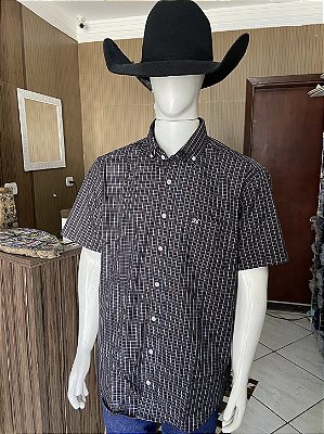 Camisa 2K Jeans Xadrez Manga Curta