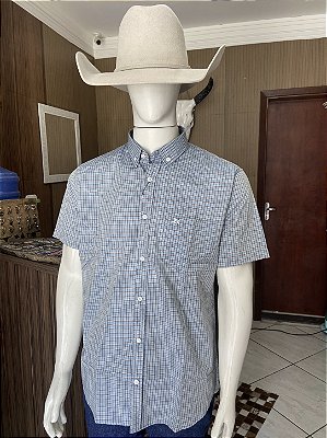 Camisa 2K Jeans Manga Curta Xadrez