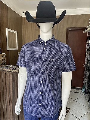 Camisa 2K Jeans Manga Curta Xadrez