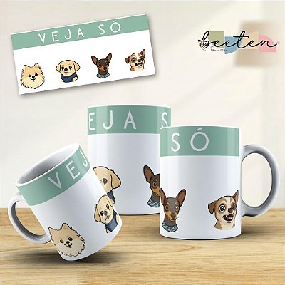 Caneca Veja Só Quarteto Verde