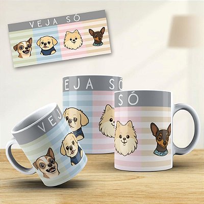 Caneca Veja Só Cinza