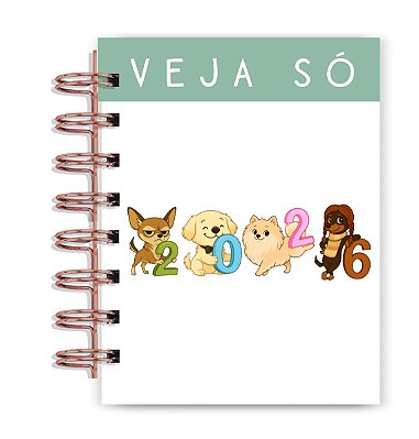 Planner 2026 Veja só Quarteto 2026 verde
