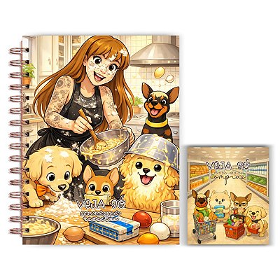Pré-Venda • Kit Caderno de Receitas + Bloco de Compras