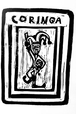 Carta Coringa Linogravura A5 de Uilo Andrade