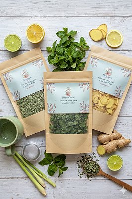 Meu Chá Especial -  Kit Frescor Citríco (Capim limão, Hortelã, Gengibre)