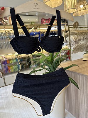 Top aro 815 meia taça drapeado + calcinha hot pants 151