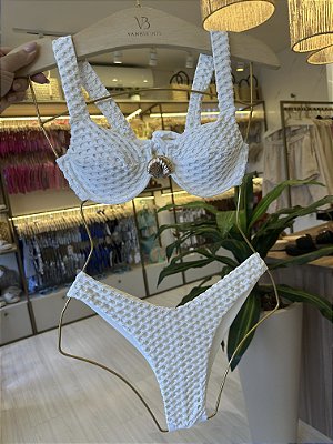 Top meia taca com concha 093 + calcinha asadelta monaco off