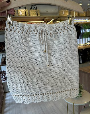 Saia off white trama fechada