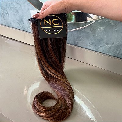 Cabelo Moreno Iluminado 55cm (100g)