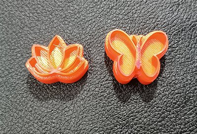 Carimbos Diversos: Design de borboleta e flor do lótus - Modelo D019