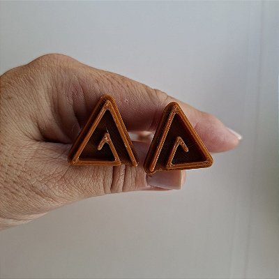 Carimbos Espirais 3 D: Design de Triângulo Espiral Grande- Modelo E027